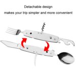 Vajilla plegable desmontable para acampar al aire libre multifuncional con 6 aberturas - Imagen 3