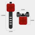 Luz trasera de advertencia para bicicleta WEST BIKING, resistente al agua y de alto brillo, para conducción nocturna - Imagen 3