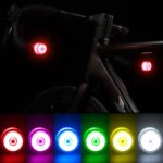 ESLNF Luz LED para manillar de bicicleta, luz de giro para bicicleta, luz de ciclismo, lámpara indicadora de advertencia de seguridad a prueba de agua, Normal, With Tools - Imagen 2