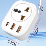 Enchufe convertidor universal 2USB + enchufe convertidor inteligente tipo C, UK Plug - Imagen 4
