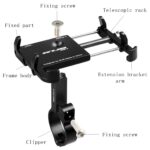 Soporte de teléfono para bicicleta de aluminio GUB PRO2, PRO2 Bicycle Handlebar - Imagen 3