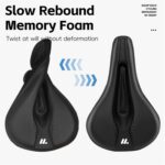 Funda de cojín de asiento suave de cuero PU con esponja gruesa para bicicleta WEST BIKING - Imagen 3