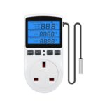 Termostato digital inteligente con retroiluminación, interruptor de control de temperatura con cuenta regresiva, enchufe, controlador de temperatura con temporizador, Backlight UK Plug