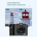 Cámara digital FSD-X9 con estabilizador de imagen electrónico, zoom 18X, 4K HD, 3,0 pulgadas y wifi, FSD-X9 (Black), FSD-X9 (White) - Imagen 4
