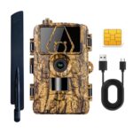 Cámara de caza 4G con visión nocturna, tarjeta SIM, HD 8K, 60 MP, foto y vídeo, PR801LTE European Version