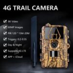 Cámara de caza 4G con visión nocturna, tarjeta SIM, HD 8K, 60 MP, foto y vídeo, PR801LTE European Version - Imagen 2