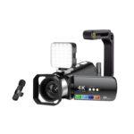Cámara de vídeo digital con visión nocturna colorida, WiFi HD 4K, sin luz, Black 4pcs /Set