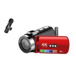 Cámara de vídeo digital con visión nocturna colorida, WiFi HD 4K, sin luz, Red + Wireless Noise Reduction Microphone