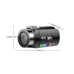 Cámara de vídeo digital con visión nocturna colorida, WiFi HD 4K, sin luz, Red + Wireless Noise Reduction Microphone - Imagen 3