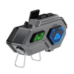 C8Pro IPX7 Waterproof Two-Person Intercom Helmet Bluetooth Headset With Flashlight, Soft and Hard Mics - Imagen 2