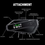 C6 IPX6 Waterproof LED Lighting Wireless Intercom Helmet Bluetooth Headset, Soft Mic - Imagen 2