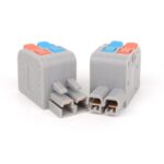 10pcs 2 In 2 Out Terminal Block Wire Push-on Quick Docking Snap Cap, KV232 2 In 2 Out - Imagen 2
