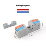 10pcs 2 In 2 Out Terminal Block Wire Push-on Quick Docking Snap Cap, KV232 2 In 2 Out - Imagen 3