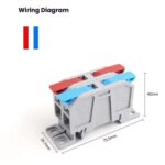75A Quick-Press Terminal Block Wire Connector, LT-25 2 In 2 Out - Imagen 4