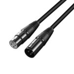 VEGGIEG Male to Female Microphone Stereo Microphone Cable Amplifier XLR Balanced Copper Cannon Audio Cable, 0.5m
