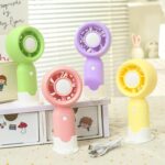 Handheld Rechargeable Fan Outdoor Camping Cooling Fan With Phone Holder Base - Imagen 2