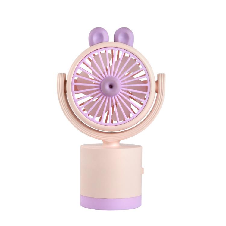 TBD0606015201A.jpg Cartoon Rabbit Desktop Fan USB Charging Handheld Fan Up And Down Adjustable Wind Direction - Imagen 1
