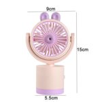 Cartoon Rabbit Desktop Fan USB Charging Handheld Fan Up And Down Adjustable Wind Direction - Imagen 3