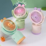 Cartoon Rabbit Desktop Fan USB Charging Handheld Fan Up And Down Adjustable Wind Direction - Imagen 4