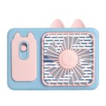 Cute Cartoon Kitten Camera Handheld Large Wind Rechargeable Fan With Stand Desktop Fan