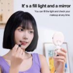 Clip-On Selfie Ring Light with Mirror Rechargeable Portable Makeup Light 3 Adjustable Color Temperatures - Imagen 3