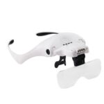 USB Charging LED Light Touch Switch Mechanical Repair Head Mounted Magnifier, 9892TSC1