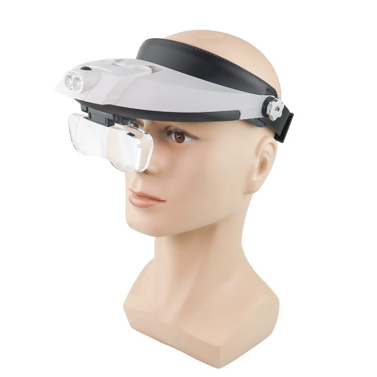 TBD0606077501.jpg Dual LED Light Elderly Reading Head-Mounted Magnifying Glass With Replaceable Lenses For Repairing Presbyopic Glasses, 81001-G - Imagen 1