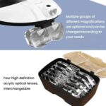 Dual LED Light Elderly Reading Head-Mounted Magnifying Glass With Replaceable Lenses For Repairing Presbyopic Glasses, 81001-G - Imagen 3