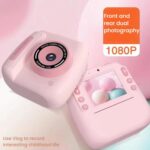 Children Instant Print Digital Camera Dual Front Rear Cameras HD Mini Camera - Imagen 4
