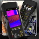 BSIDE SH9 Infrared Thermal Imaging Multimeter Touchscreen High-Definition Thermal Imaging Thermometer Electrical Floor Heating Inspection, Standard+Macro Lens+Flexible Coil - Imagen 2