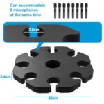 Soporte universal para micrófono con espacio para 8 micrófonos, compatible con la mayoría de trípodes., 8 Mic Storage - Imagen 3