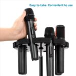 Soporte universal para micrófono con espacio para 8 micrófonos, compatible con la mayoría de trípodes., 8 Mic Storage - Imagen 4