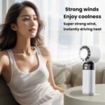 ZK03 Digital Display Cooling Fan USB Silent Handheld Cold Compress Fan - Imagen 2