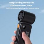 WH14 Handheld Digital Display Fan Outdoor Portable High Speed Fan - Imagen 4