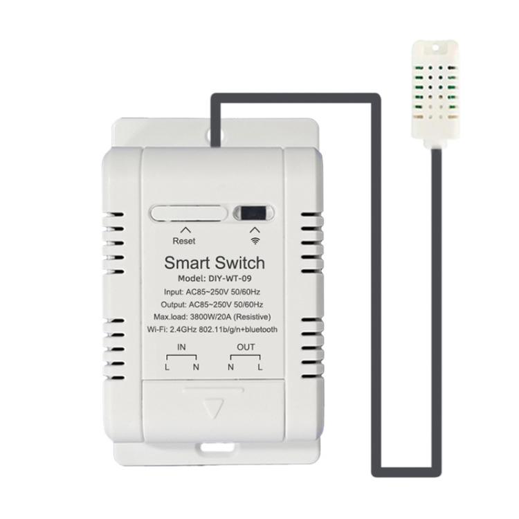 TBD0606223903.jpg DIY-WT-09 20A Temperature Switch Smart Thermostat, Compatible With Google / Alexa / Yandex Alice / IFTTT, Humidity+1m Temperature Humidity Sensor - Imagen 1