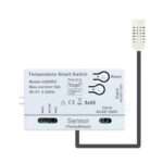 Graffiti WIFI Temperature Dry Contact Switch Module APP Remote Control Switch, Supports Google / Alexa Voice, Humidity+Integrated 1m Cable