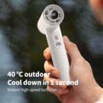 WT23 Handheld Digital Display Turbine Fan Outdoor Stepless Variable Speed Fan - Imagen 3