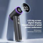WT23 Handheld Digital Display Turbine Fan Outdoor Stepless Variable Speed Fan - Imagen 4