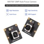 12MP High Resolution Auto Focus Camera Support High Dynamic Range, WAVESHARE IMX708 120 Degree Support Night Vision - Imagen 2