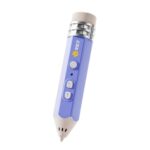 FUNJOY CH415-14 Rechargeable 3D Printing Pen With Indicator Light Kids Low Temperature 3D Stereo Pen, Purple+4 Rolls