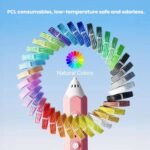 FUNJOY CH415-14 Rechargeable 3D Printing Pen With Indicator Light Kids Low Temperature 3D Stereo Pen, Blue+14 Rolls - Imagen 3