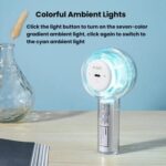 Mini Turbo Convenient USB Dazzling Colorful Light Handheld Fan, F22 - Imagen 4