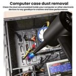 Computer Case Keyboard Cleaning USB Rechargeable Handheld Dust Blower, 2000mAh x 3 - Imagen 4