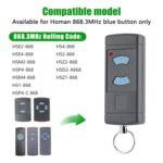 For HORMANN HSE2 / HSE4 868MHZ Copy Garage Door Wireless Remote Control, 2-Button 868MHZ - Imagen 2