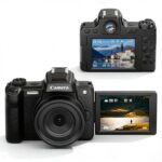 HD Retro Digital Camcorder Camera Portable Micro DSLR Camera, DC101 + Microphone - Imagen 2