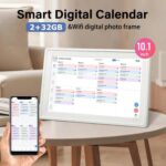 10.1-Inch WiFi Smart Digital Calendar Frame Planner Touchscreen Display With App Control, UK Plug - Imagen 2
