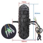 For KUGOO M4 / M4 PRO Electric Scooters Inflatable Off-Road Tire With Rear Wheel Motor Hub, 500W - Imagen 3