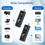 2 In 1 Wireless HDMI Transmitter 60m Mirroring Device Laptops PC 1080P 60Hz Wireless Extender - Imagen 2
