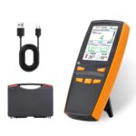 Monitor de calidad del aire portátil 10 en 1 con exportación de datos a PC. Detector de CO2, PM2.5, PM10, HCHO, TVOC, AQI, temperatura y humedad.