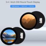 Waveshare DSI Round Capacitive Touch Display IPS Display Panel 10-Point Touch, 3.4 inch - Imagen 3